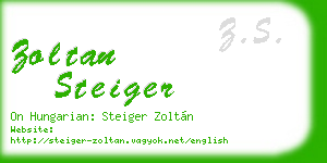 zoltan steiger business card